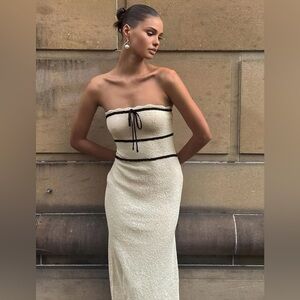 NWT Commense Knotted Tube Midi Sweater Dress